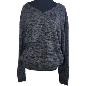 jf j.ferrar Men's Charcoal V-Neck Sweater Size XL